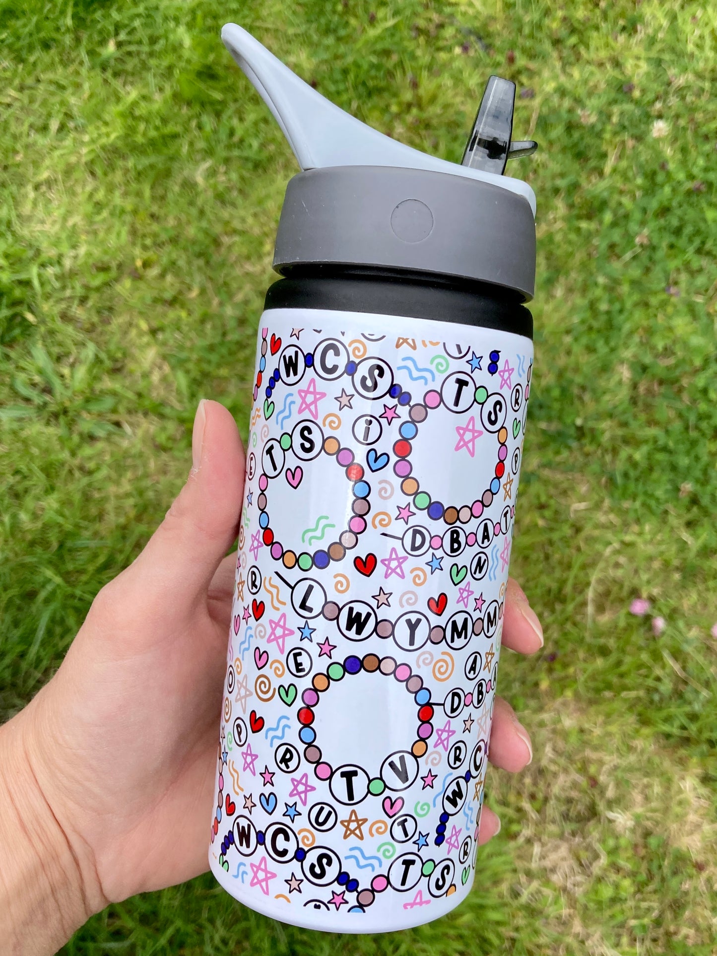Taylor Swift inspired friendship bracelets water bottle