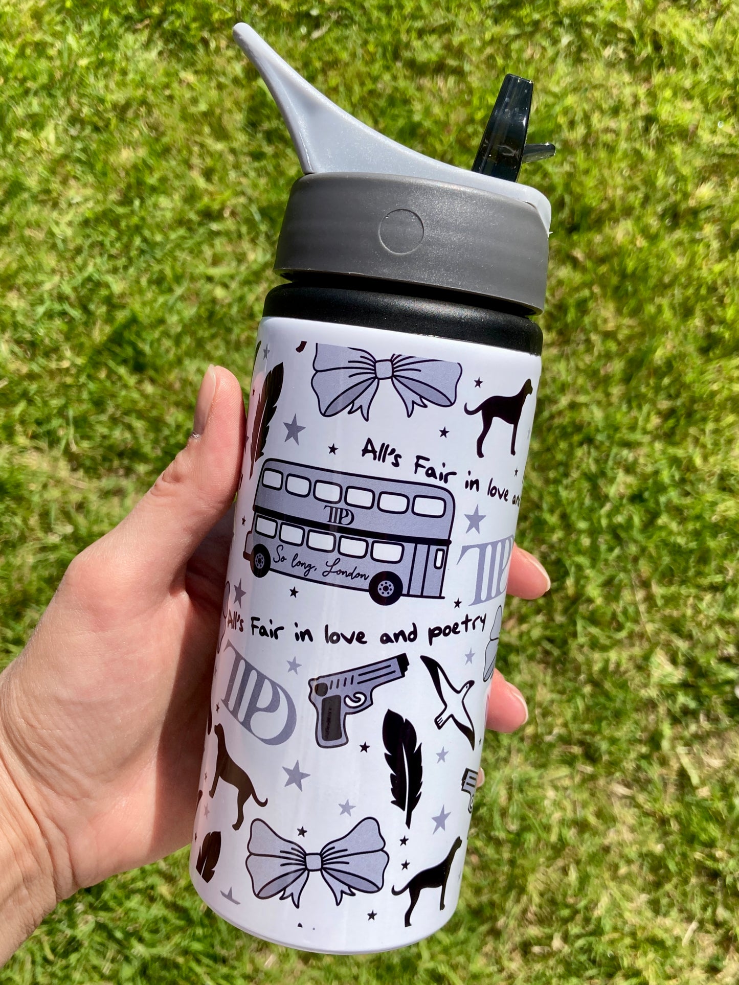 Taylor Swift TTPD lyrics inspired water bottle