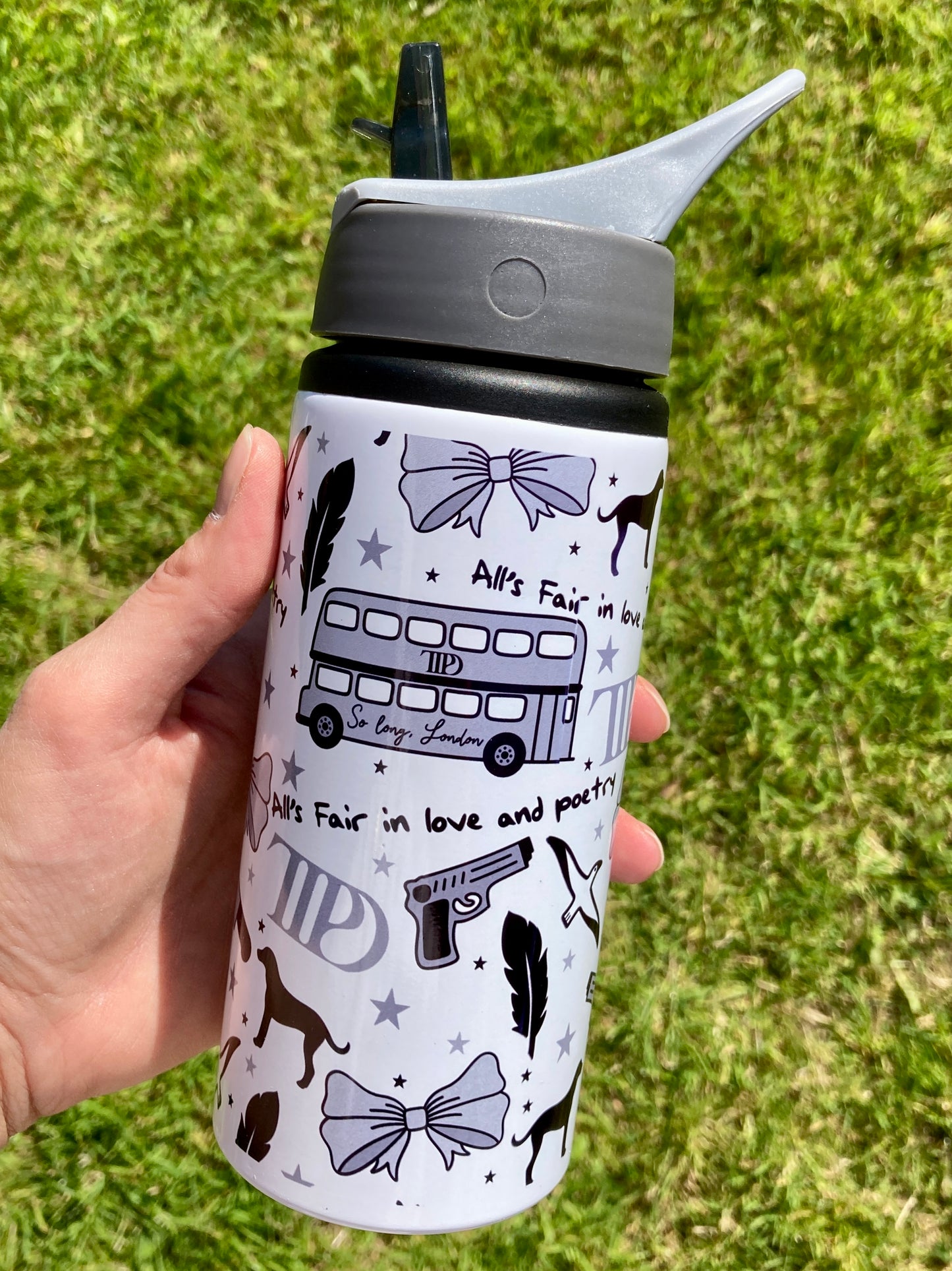 Taylor Swift TTPD lyrics inspired water bottle