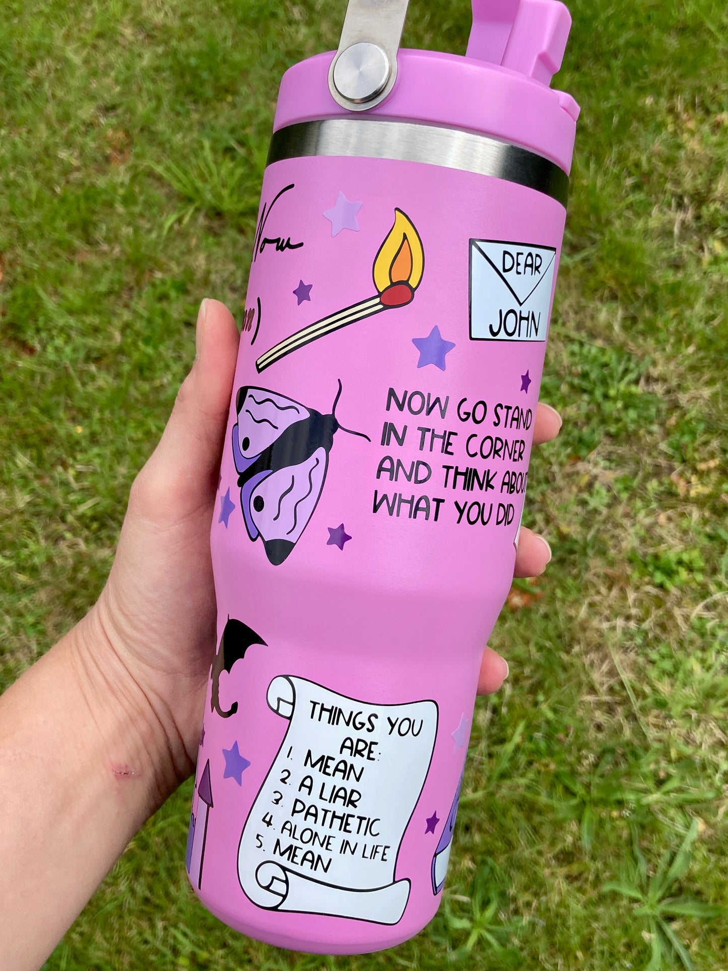 Speak Now inspired - pink/purple - 30oz tumbler