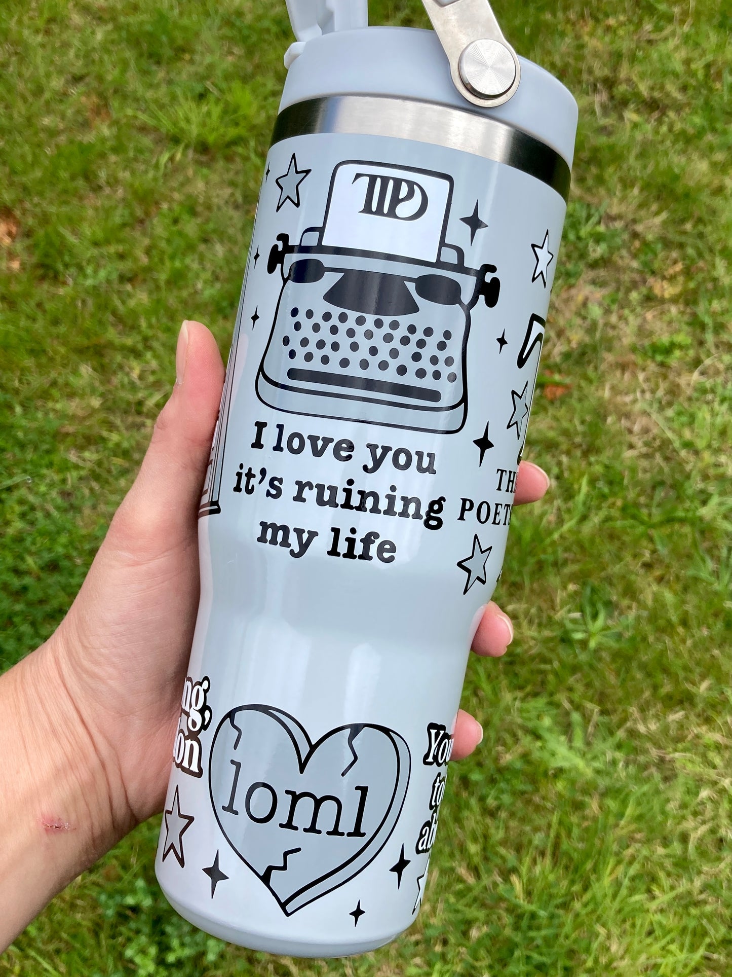 TTPD inspired - light grey - 30oz tumbler