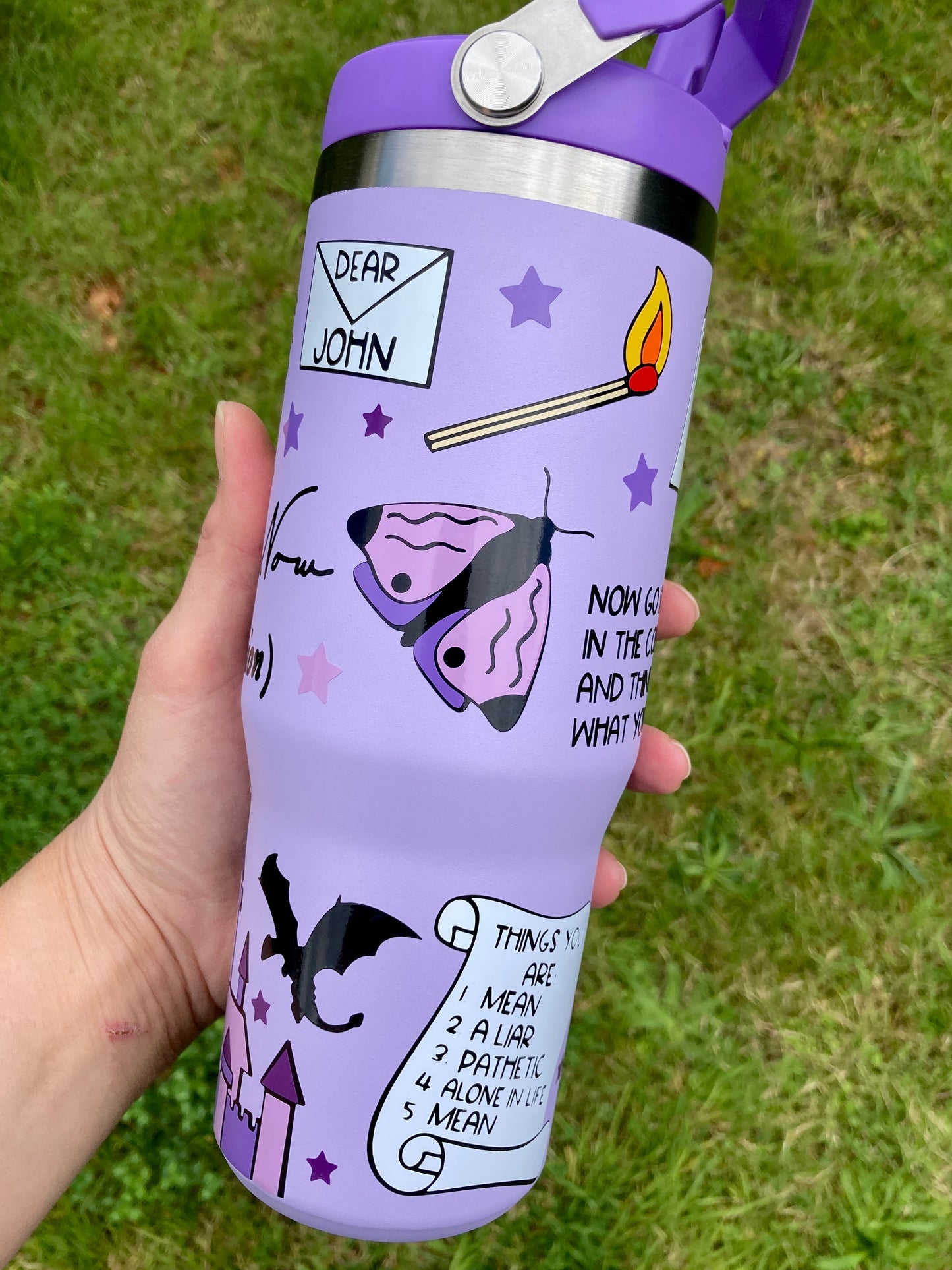 Speak Now inspired - matte lilac - 30oz tumbler