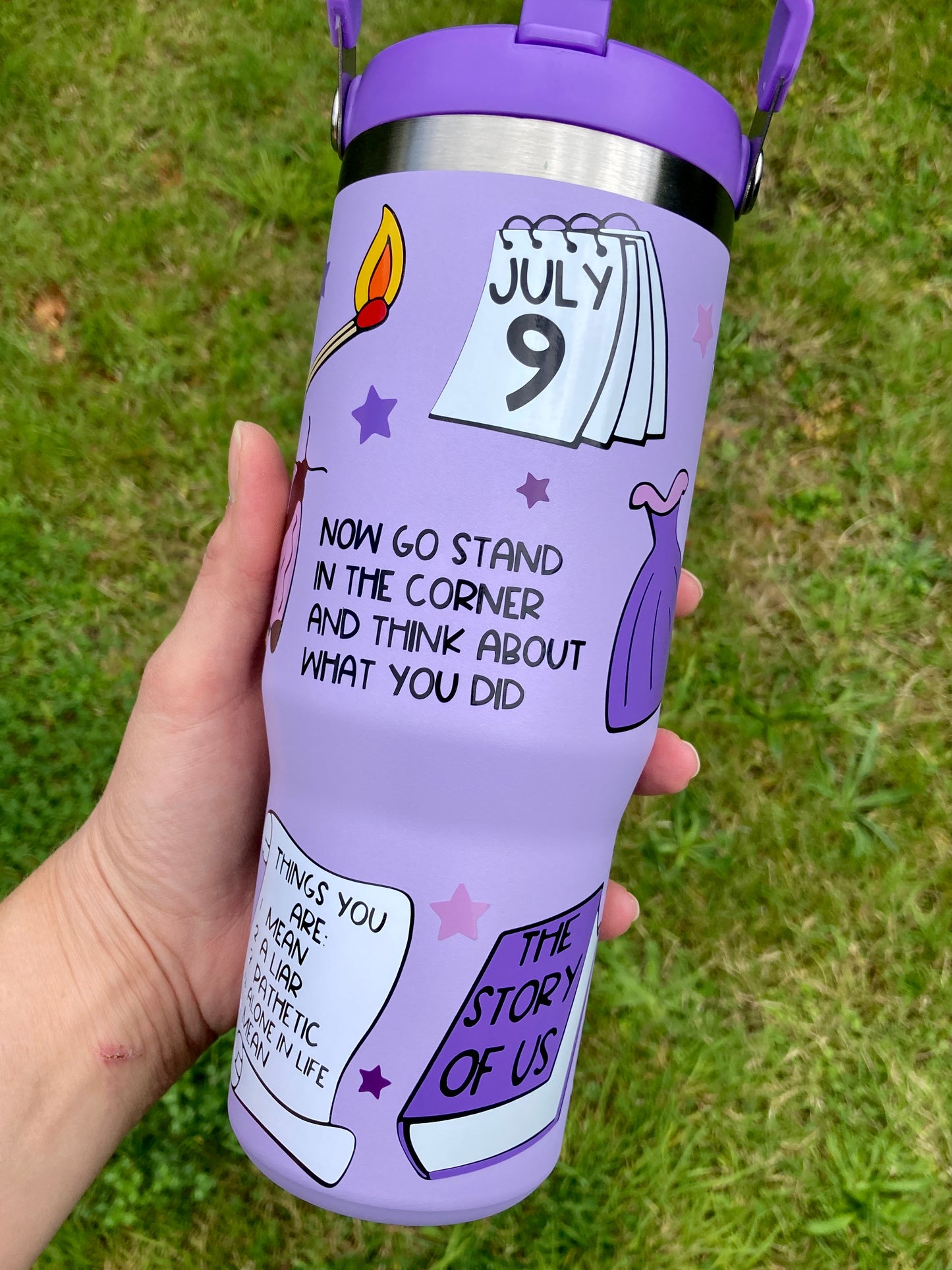 Speak Now inspired - matte lilac - 30oz tumbler