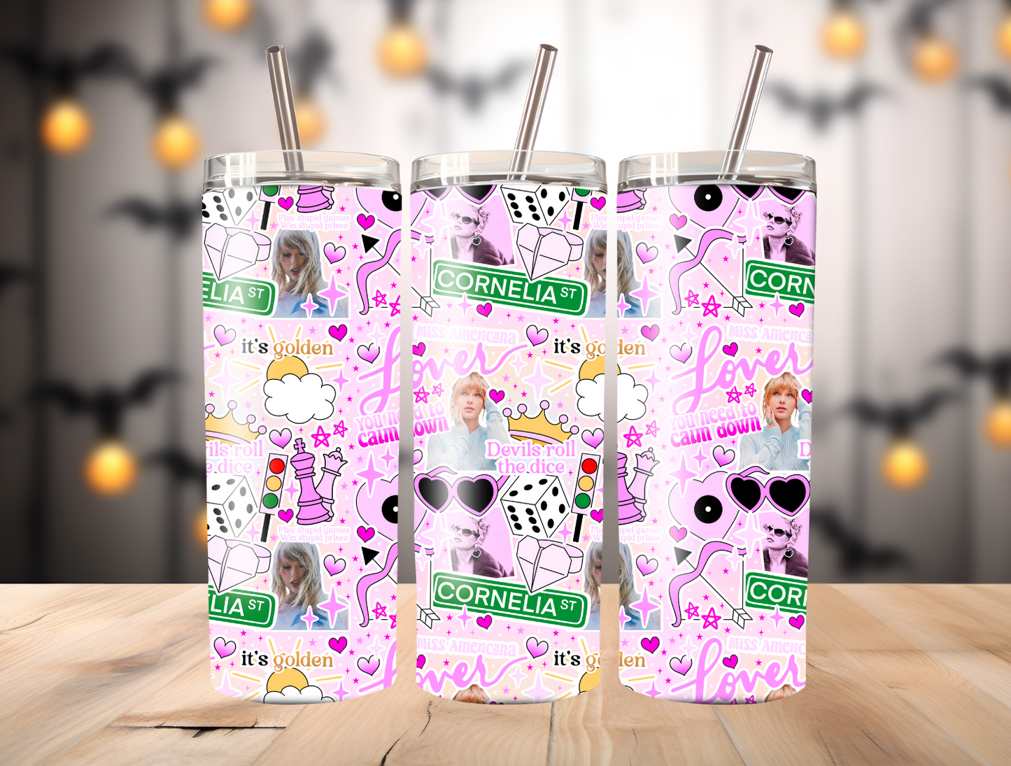 TS Lover lyrics inspired skinny tumbler