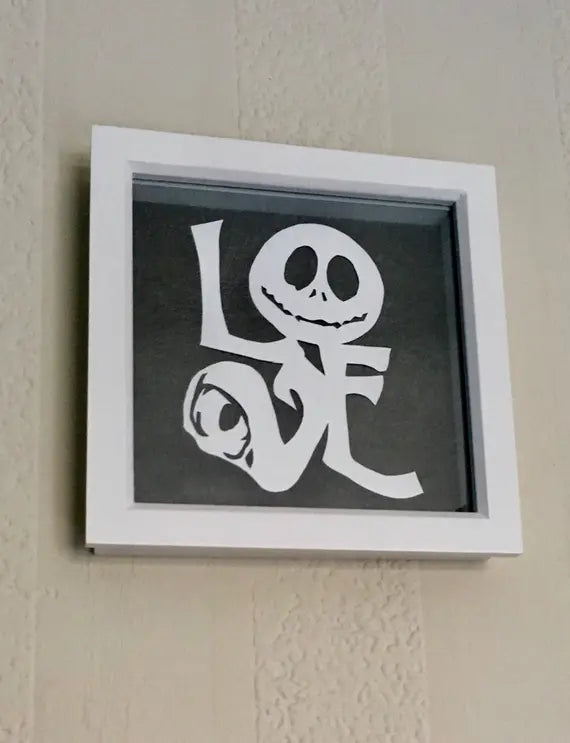 Nightmare Before Christmas - LOVE - Floating paper cut