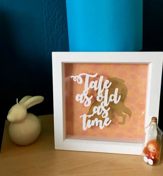 Tale as Old as Time - Floating paper cut