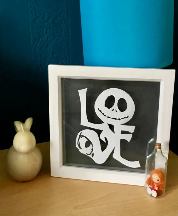 Nightmare Before Christmas - LOVE - Floating paper cut