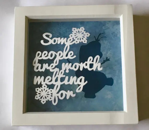 Some People are Worth Melting For - Floating paper cut