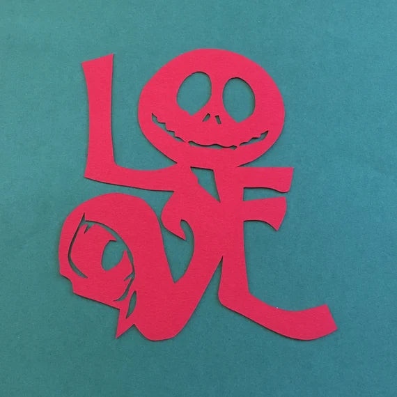 Nightmare Before Christmas - LOVE - Floating paper cut