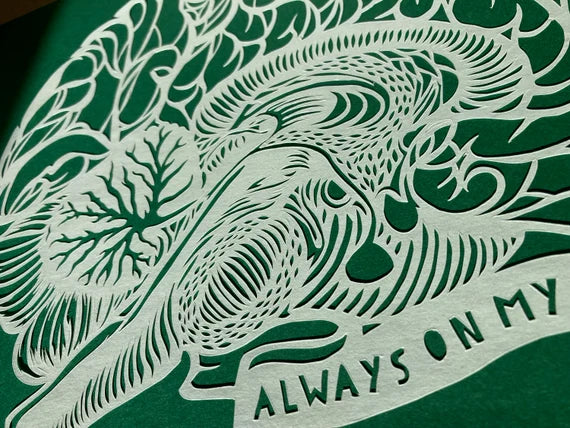 Anatomical brain - Always on my mind - A4 paper cut