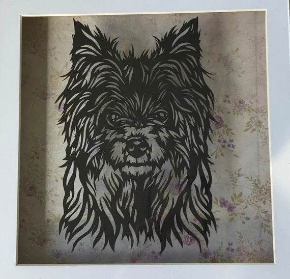 Yorkshire Terrier floating papercut