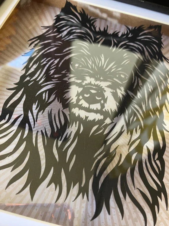 Yorkshire Terrier floating papercut