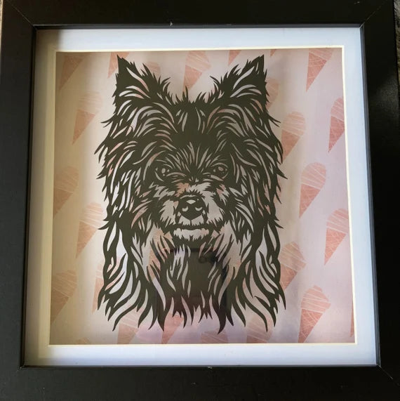 Yorkshire Terrier floating papercut