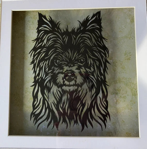 Yorkshire Terrier floating papercut