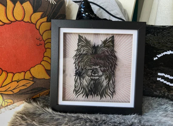 Yorkshire Terrier floating papercut