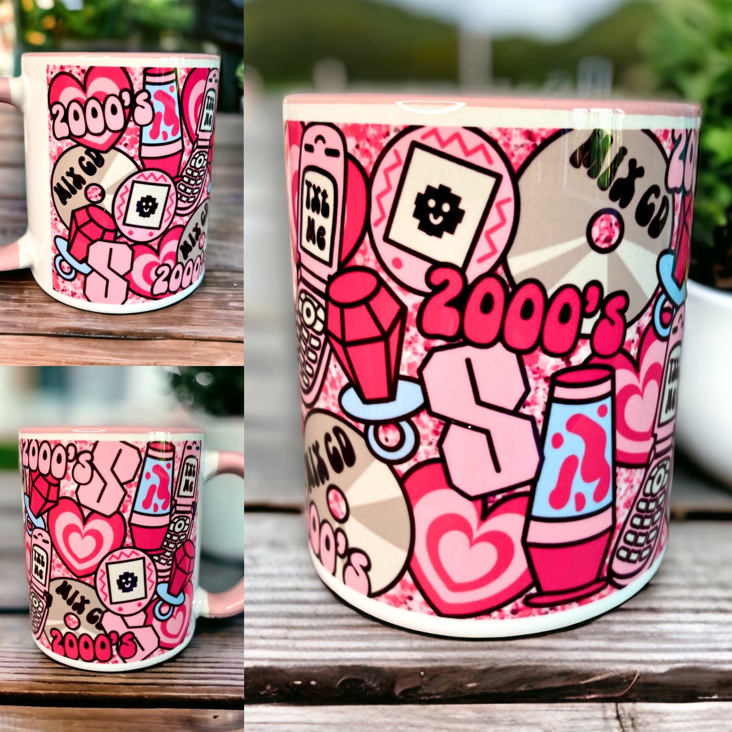 Pink 90s lovers mug