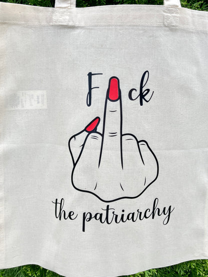 Fuck the Patriarchy tote bag