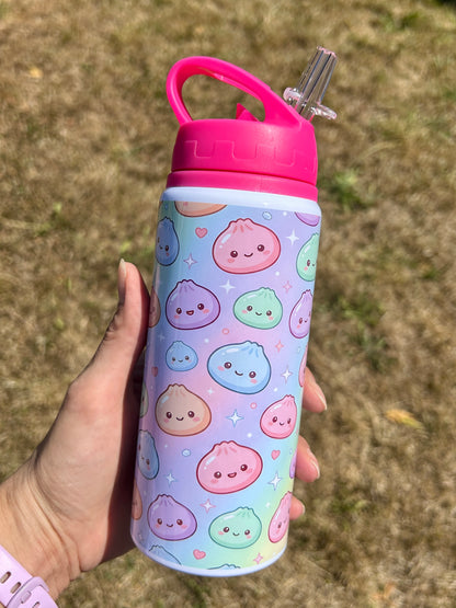 Dumplings squishy pink 600ml water bottle