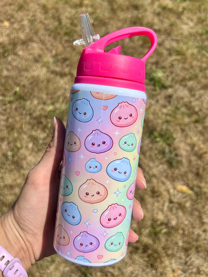 Dumplings squishy pink 600ml water bottle