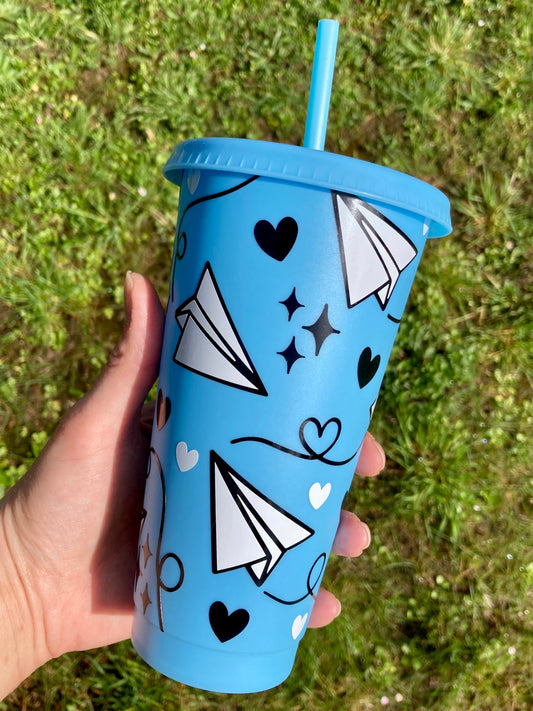 1989 paper planes inspired - baby blue cup