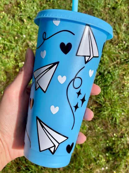 1989 paper planes inspired - baby blue cup