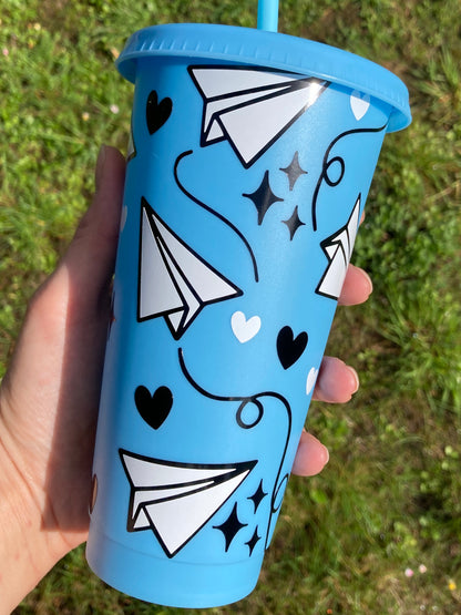 1989 paper planes inspired - baby blue cup