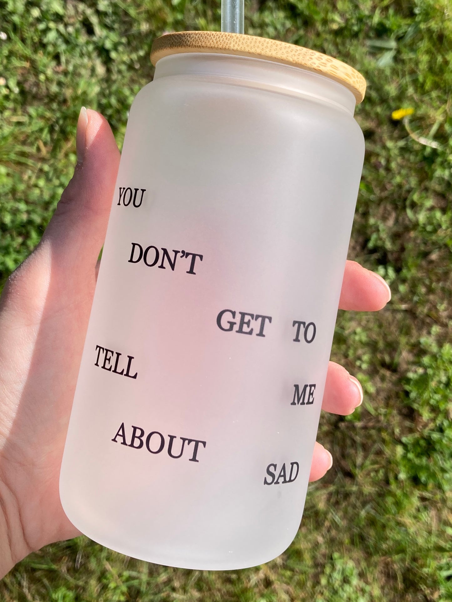 TTPD Inspired - Libbey cup - glass can with straw handmade