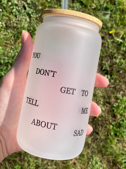 TTPD Inspired - Libbey cup - glass can with straw handmade