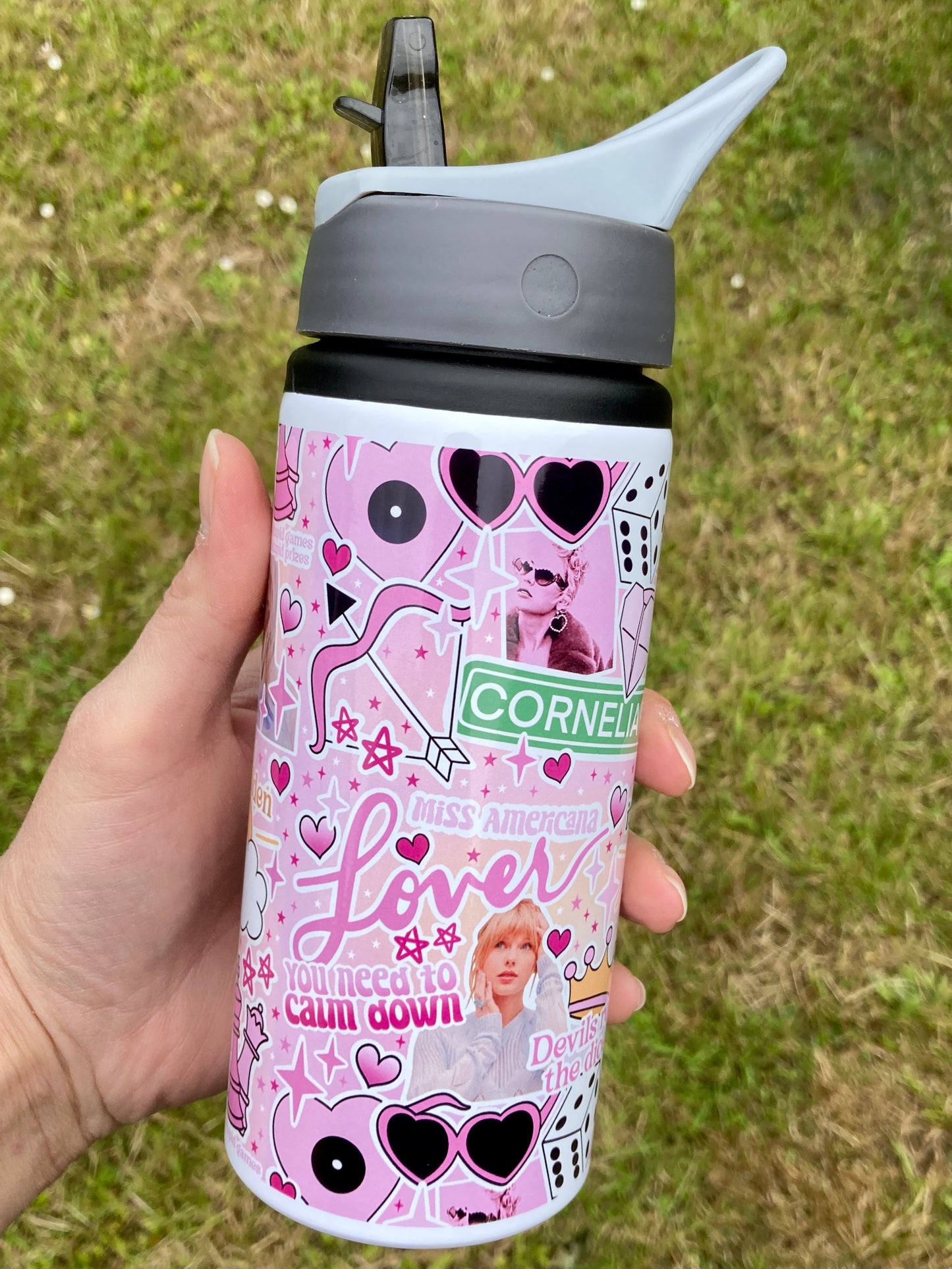 Taylor Swift Lover lyrics inspired water bottle