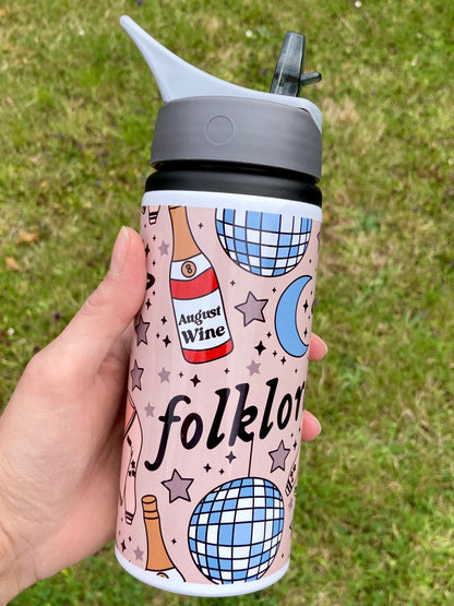 Taylor Swift Folklore lyrics inspired water bottle