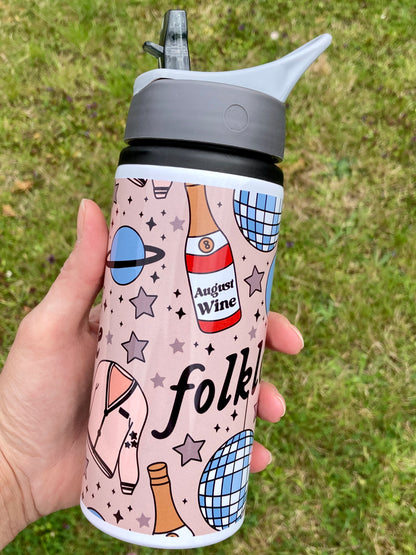 Taylor Swift Folklore lyrics inspired water bottle