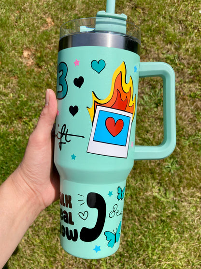 TS Debut inspired - mint green - 40oz tumbler