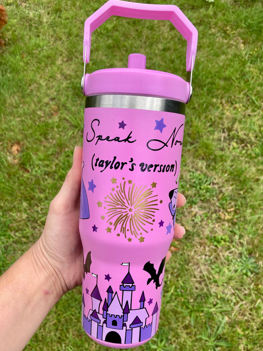 Speak Now inspired - pink/purple - 30oz tumbler