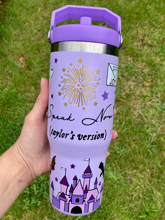 Speak Now inspired - matte lilac - 30oz tumbler