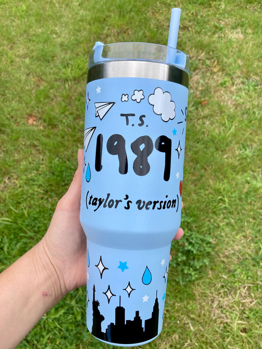 1989 inspired - baby blue - 40oz tumbler