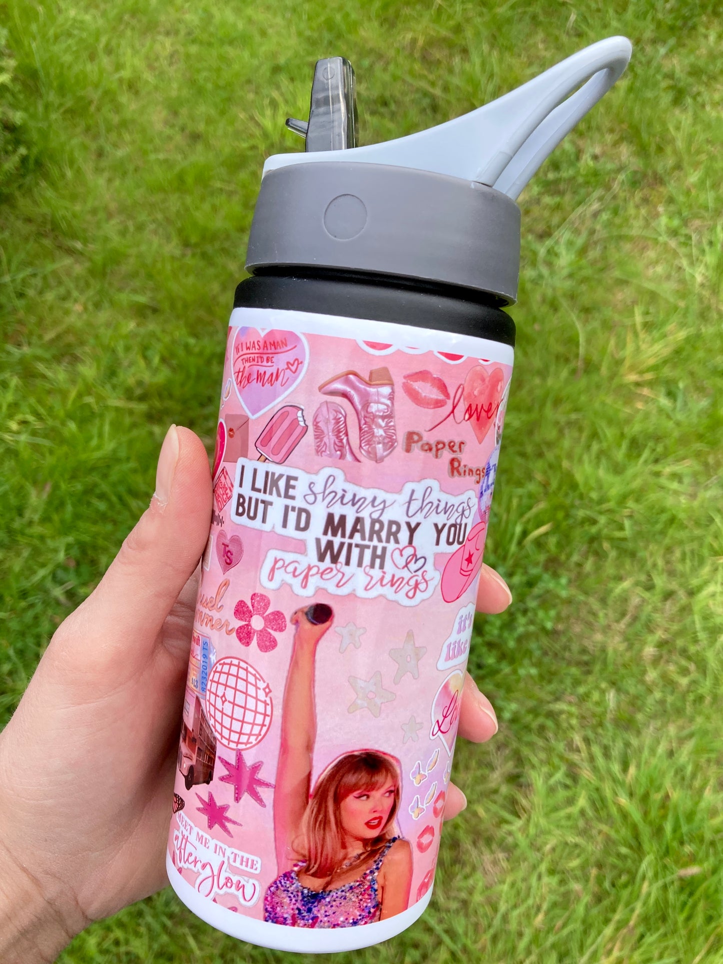 TS Lover lyrics inspired water bottle pinker
