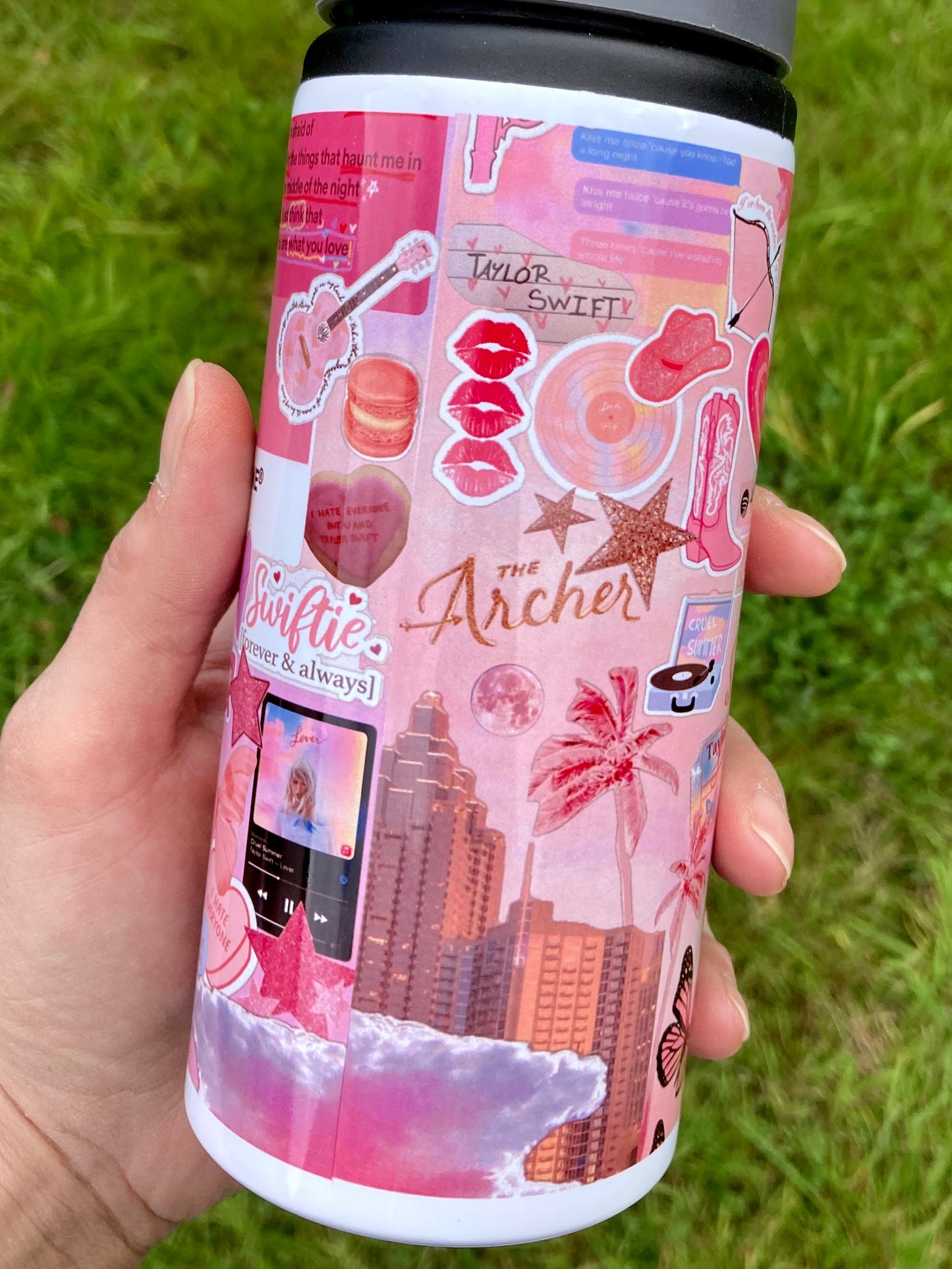 TS Lover lyrics inspired water bottle pinker