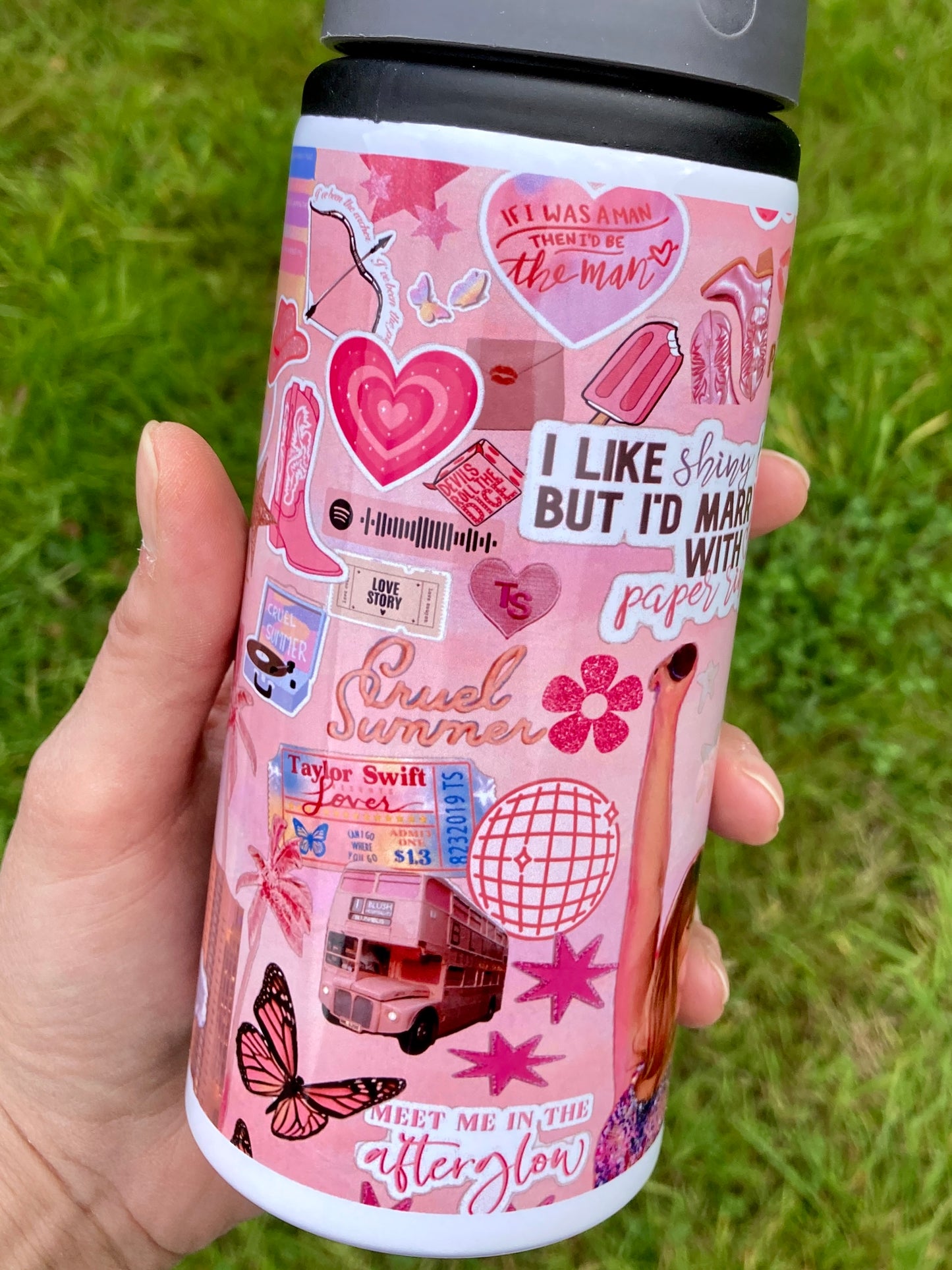 TS Lover lyrics inspired water bottle pinker