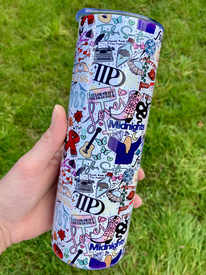 TS albums skinny tumbler