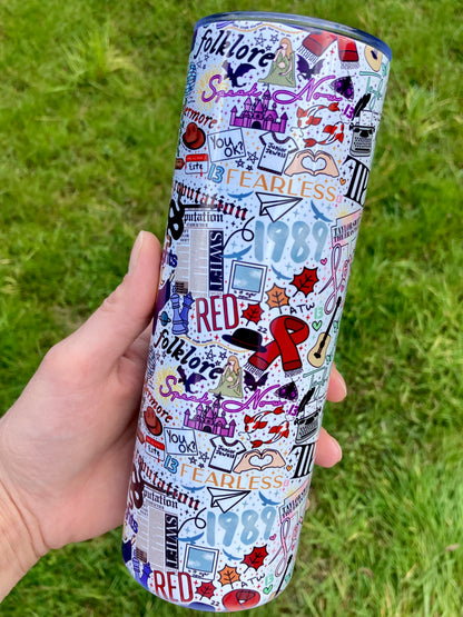 TS albums skinny tumbler