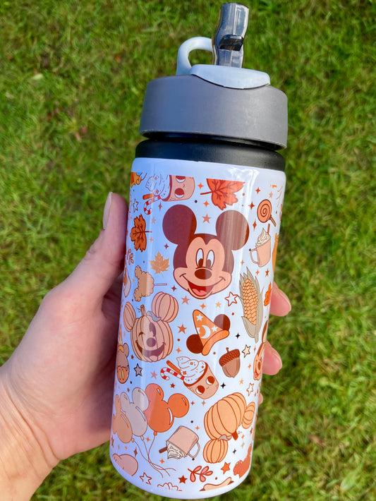 Fall Mickey pumpkins 600ml water bottle