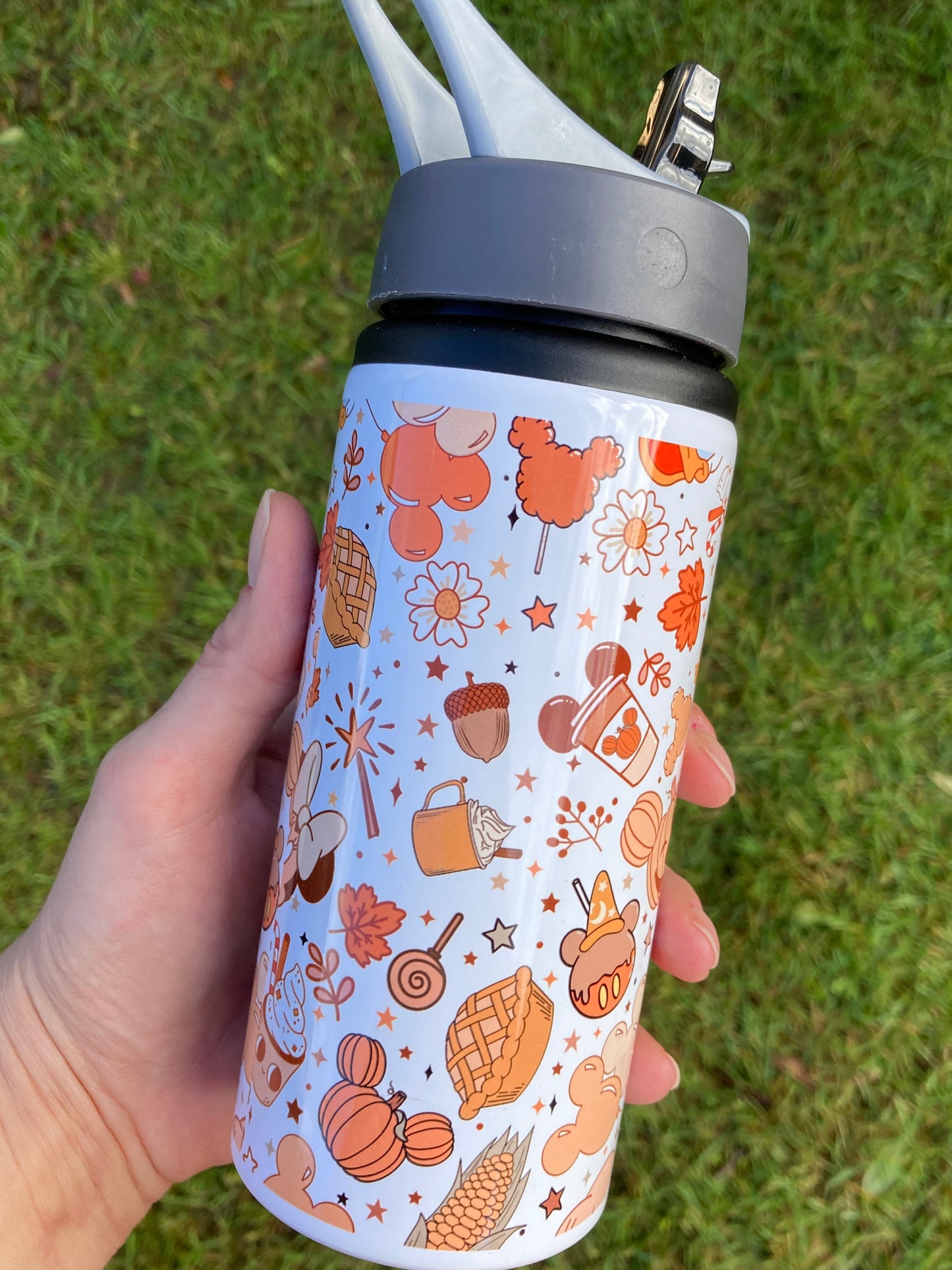 Fall Mickey pumpkins 600ml water bottle