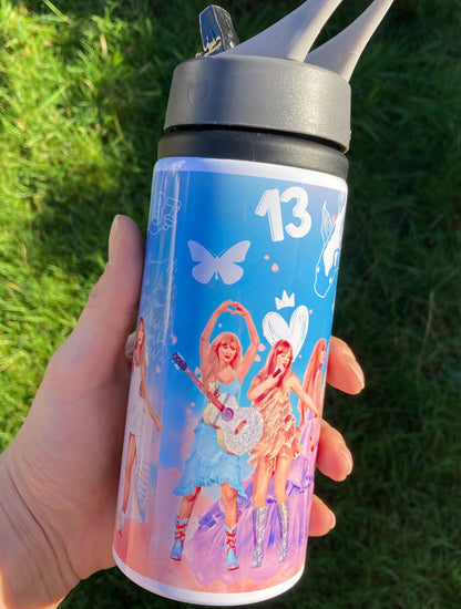 TS Blue Eras outfits water bottle 600ml