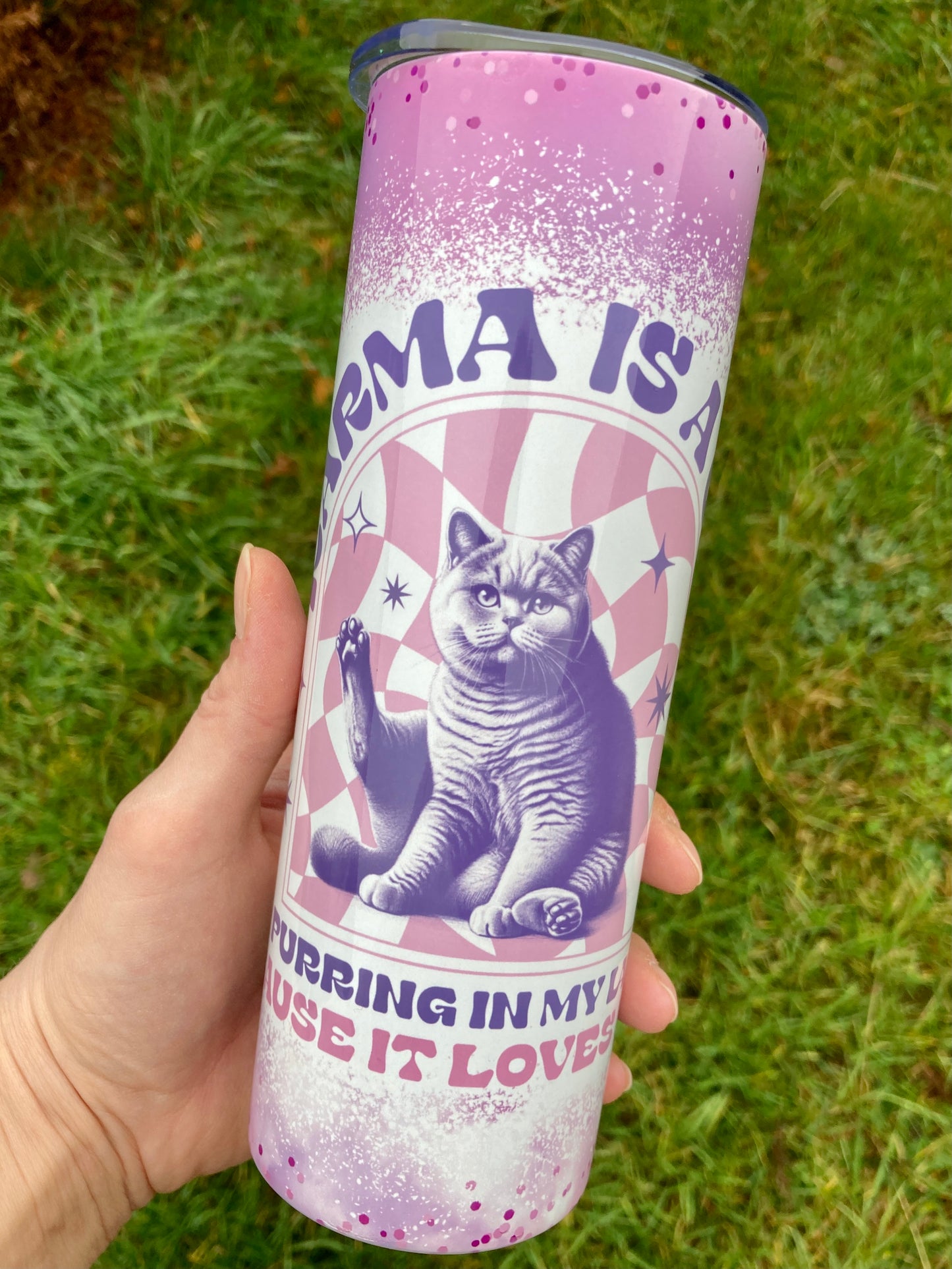 TS Karma Cat inspired skinny tumbler