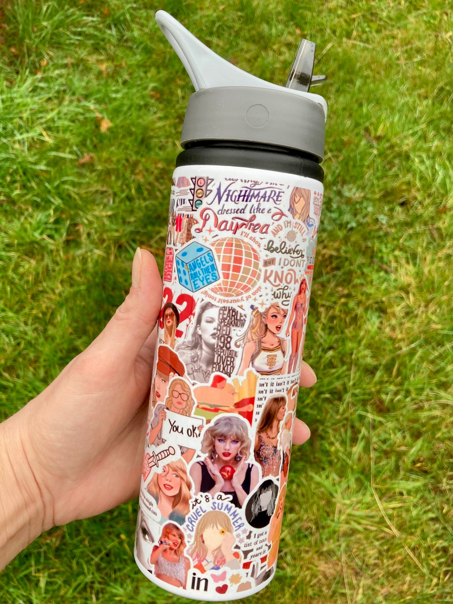 TS inspired stickers 750ml water bottle