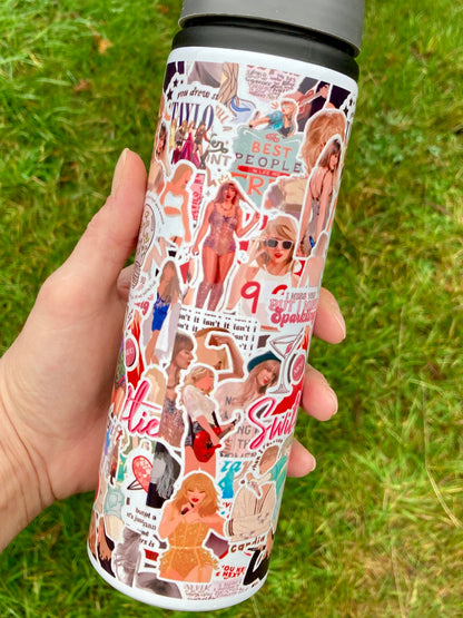 TS inspired stickers 750ml water bottle