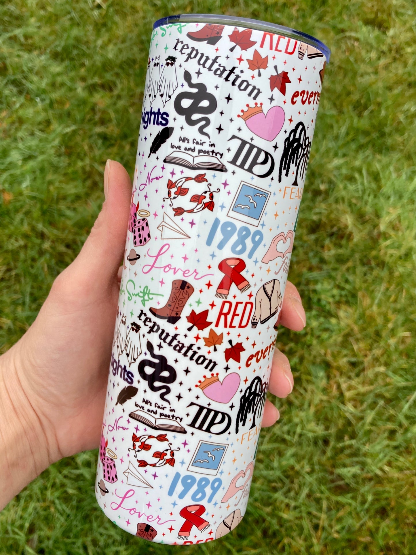 TS albums skinny tumbler