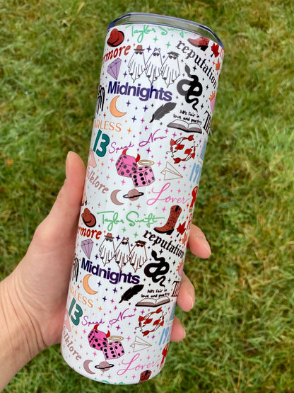 TS albums skinny tumbler