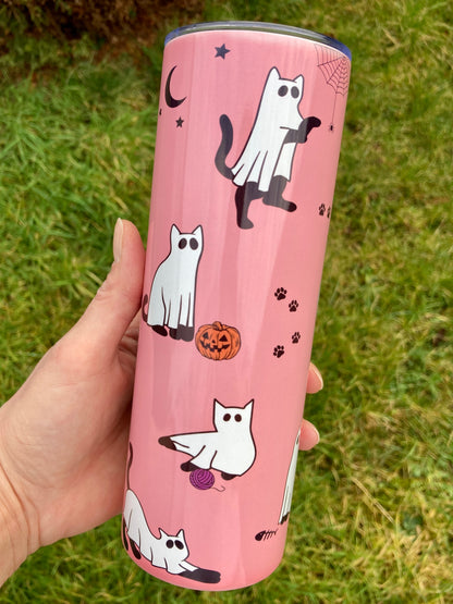 SECONDS Ghost cats skinny tumbler