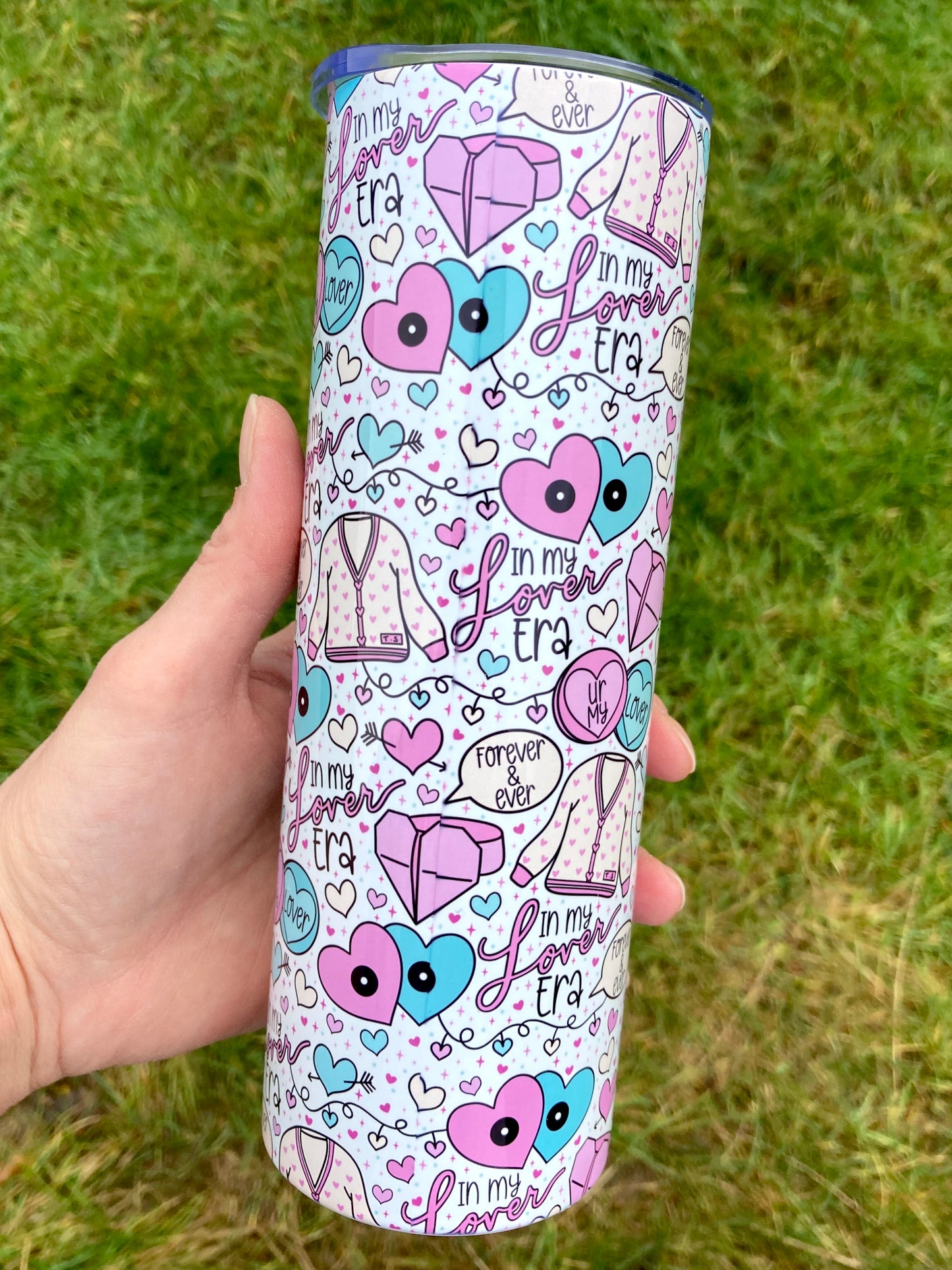 TS Lover Vinyl inspired skinny tumbler